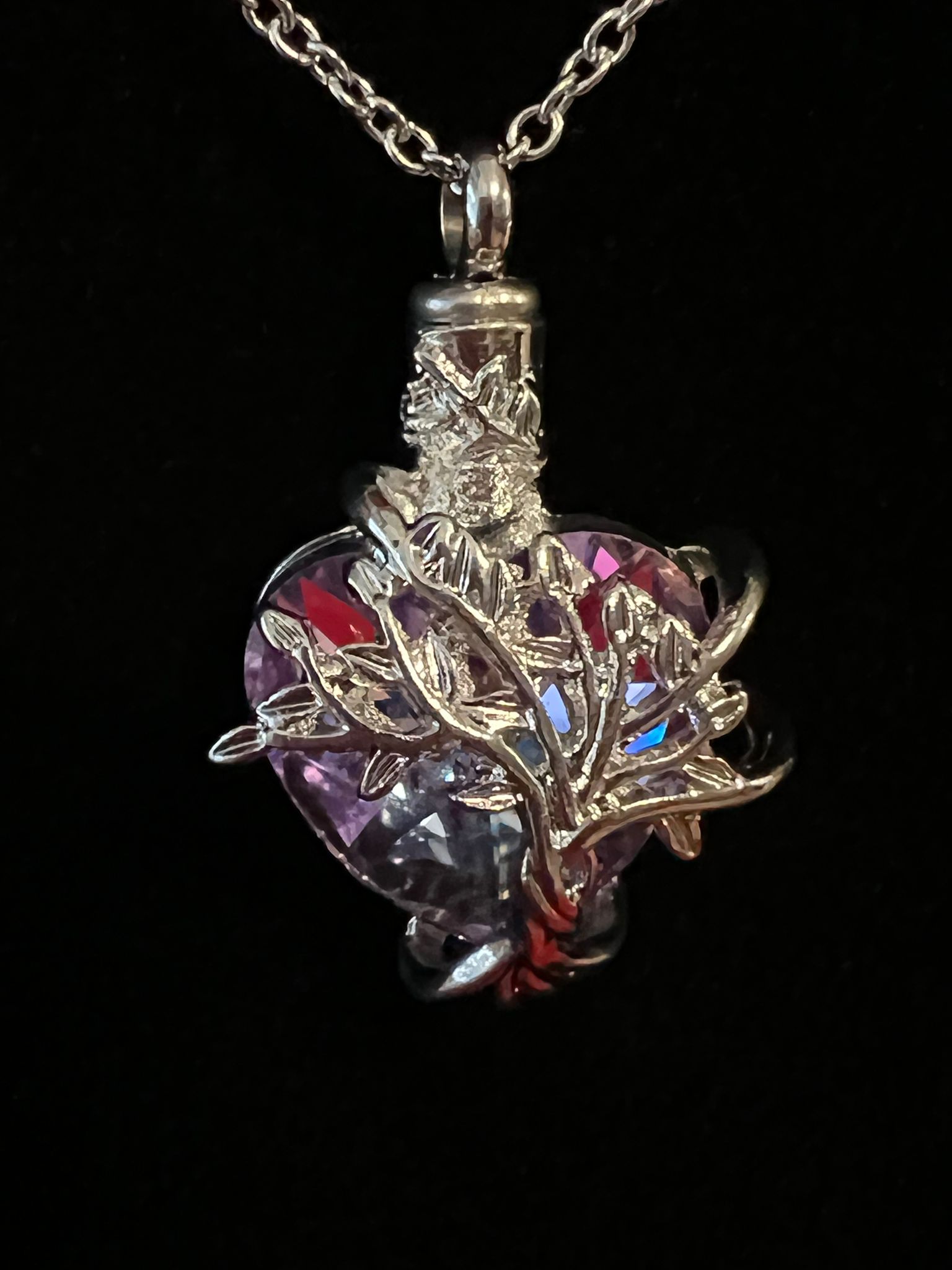 Cremation Jewelry With Crystal Tree Urn Necklace For Ashes Jewelry Gifts For Women Girls - Image 2