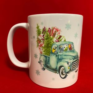 Parrot and Truck Christmas Mug